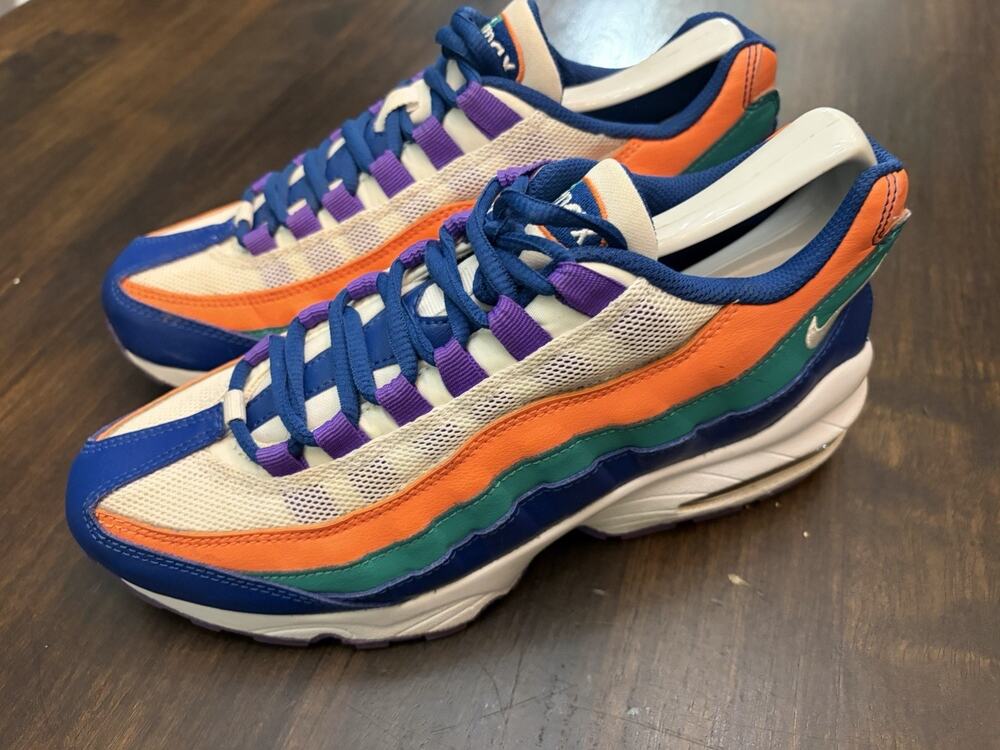 NIKE AIR MAX '95 Gym Blue/White-Neptune Green Boys 6.5 Youth